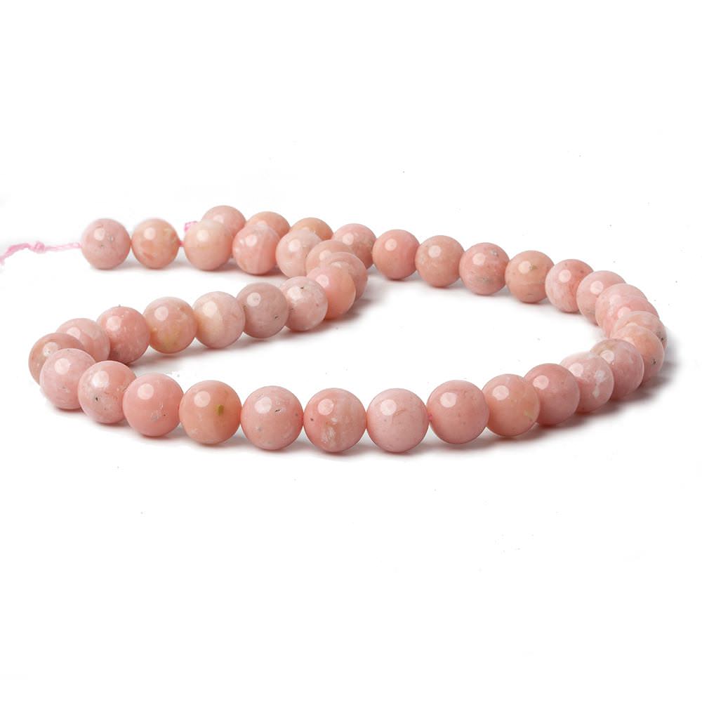 10mm Pink Peruvian Opal plain rounds 16 inch 41 beads AA (ONLINE ORDER ONLY)