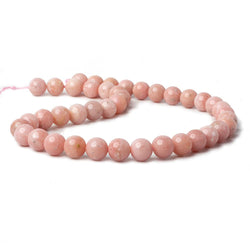 10mm Pink Peruvian Opal plain rounds 16 inch 41 beads AA (ONLINE ORDER ONLY)