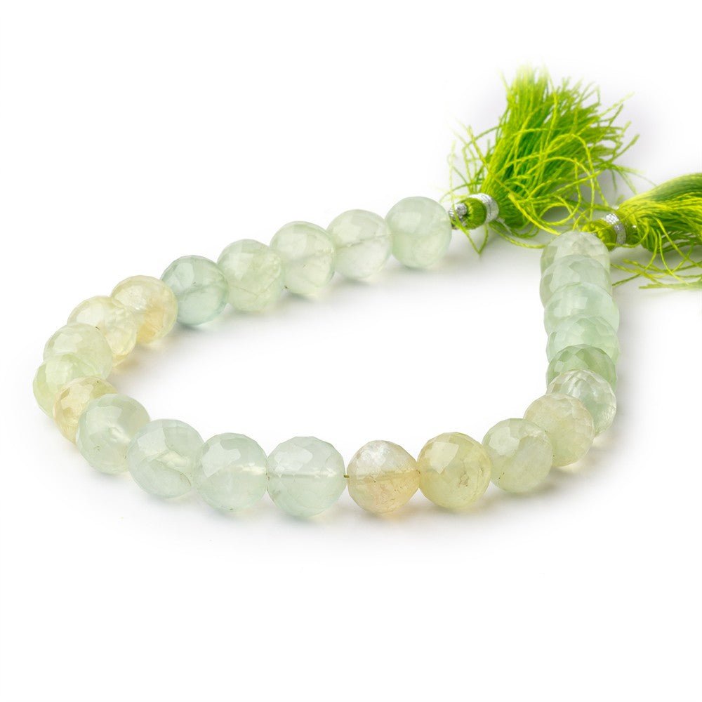 10mm Prehnite Faceted Round Beads 9 inch 24 pieces (ONLINE ORDER ONLY)