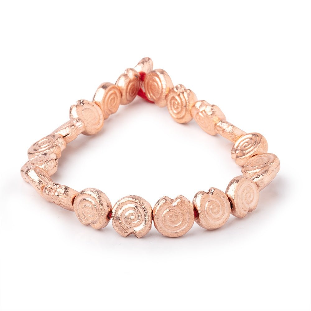 10mm Rose Gold plated Copper Spiral Beads 8 inch 21 pieces (ONLINE ORDER ONLY)