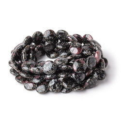 10mm Ruby Red Spinel in Biotite Plain Coin Beads 18 inch 47 pieces (ONLINE ORDER ONLY)