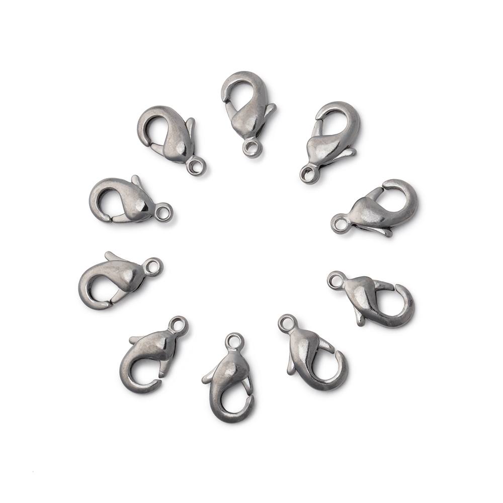 10mm Shiny Lobster Clasp Set of 10 Pieces (ONLINE ORDER ONLY)