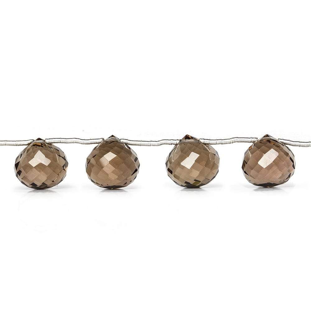 10x10mm Smoky Quartz `Candy Kiss` Beads 8 inch (ONLINE ORDER ONLY)