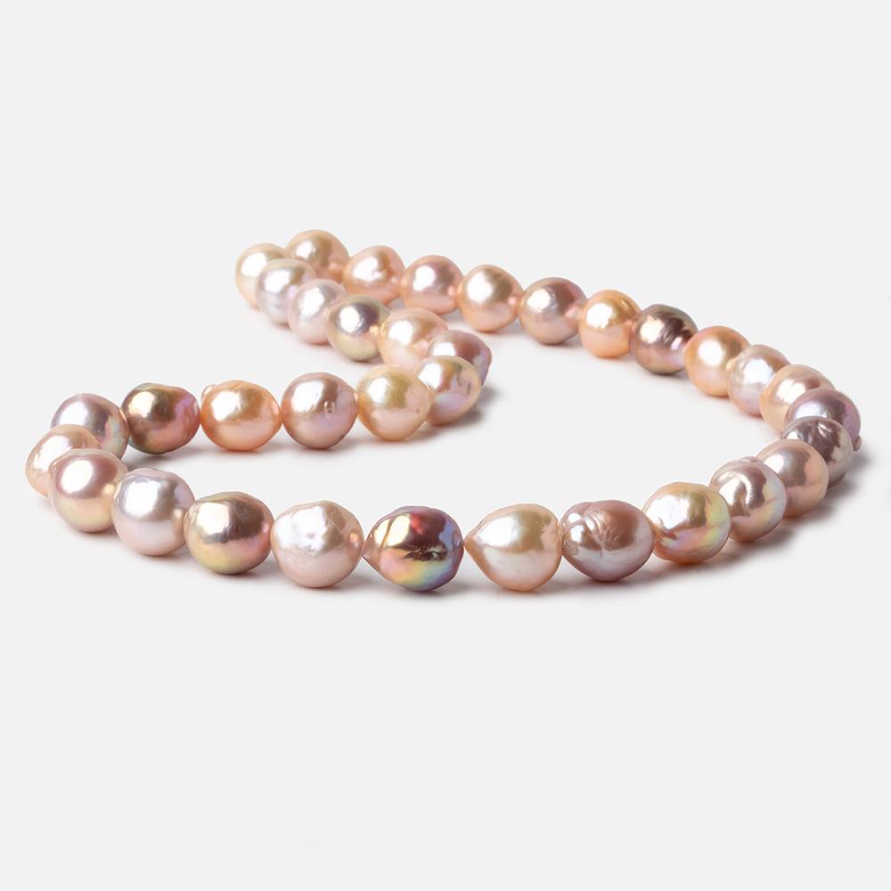 10x11-10x13mm Tri Color Baroque Freshwater Pearls 15.5 inch 30 pieces AA grade (ONLINE ORDER ONLY)