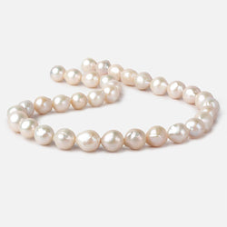 10x11-11x12mm Cream White Baroque Freshwater Pearls 16 inch 33 pieces A grade (ONLINE ORDER ONLY)