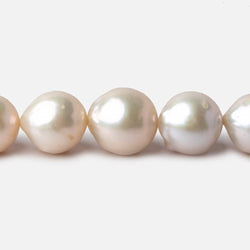 10x11-11x12mm Cream White Baroque Freshwater Pearls 16 inch 33 pieces A grade (ONLINE ORDER ONLY)