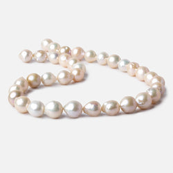 10x11-12x13mm Light Tri Color Baroque Freshwater Pearls 16 inch 33 pieces A grade (ONLINE ORDER ONLY)