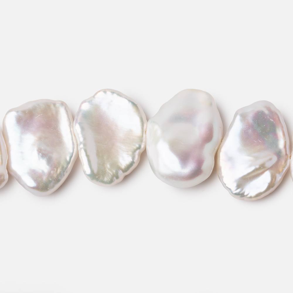 10x12-11x16mm Off White Keshi Freshwater Pearls 15.75 inch 39 pieces AA (ONLINE ORDER ONLY)
