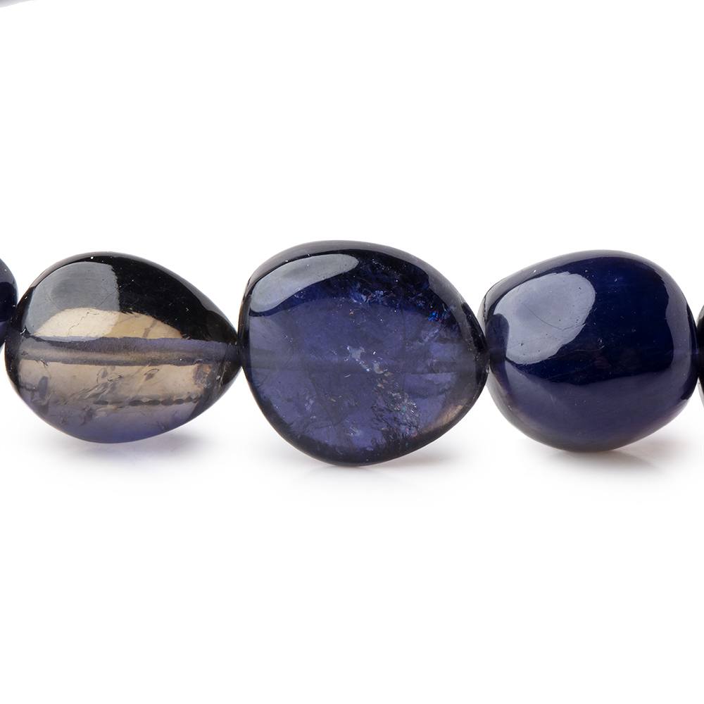10x12-15x23mm Iolite plain nugget beads 20 inch 35 beads AAA+ (ONLINE ORDER ONLY)