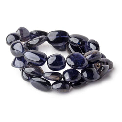 10x12-15x23mm Iolite plain nugget beads 20 inch 35 beads AAA+ (ONLINE ORDER ONLY)