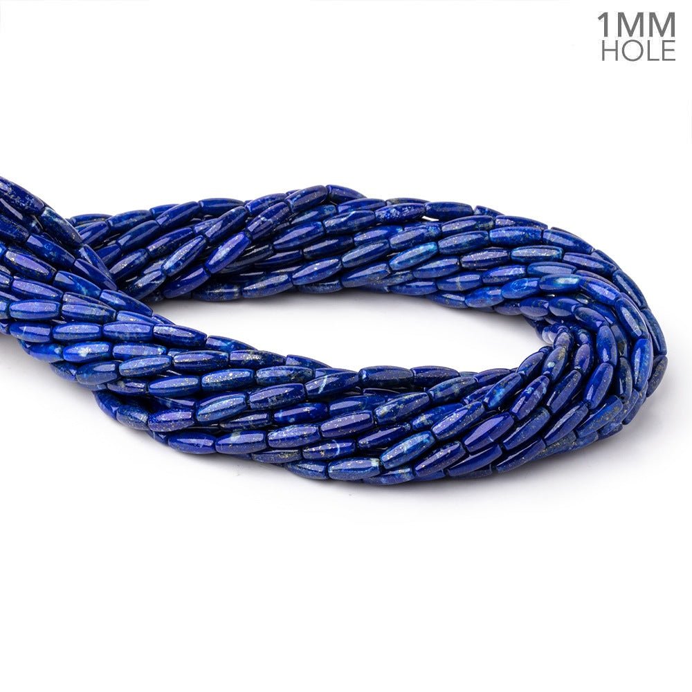 10x4mm Lapis Lazuli Plain Rice Beads 15.5 inch 37 pieces AA (ONLINE ORDER ONLY)