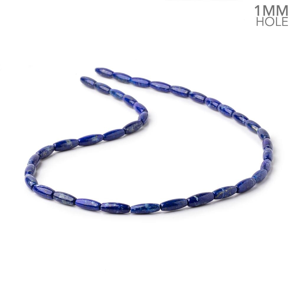 10x4mm Lapis Lazuli Plain Rice Beads 15.5 inch 37 pieces AA (ONLINE ORDER ONLY)