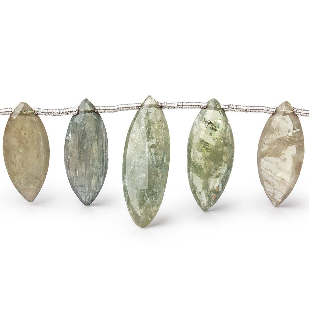 10x5-21x7mm Green Sapphire Faceted Marquise Beads 5.5 inch 16 pieces (ONLINE ORDER ONLY)