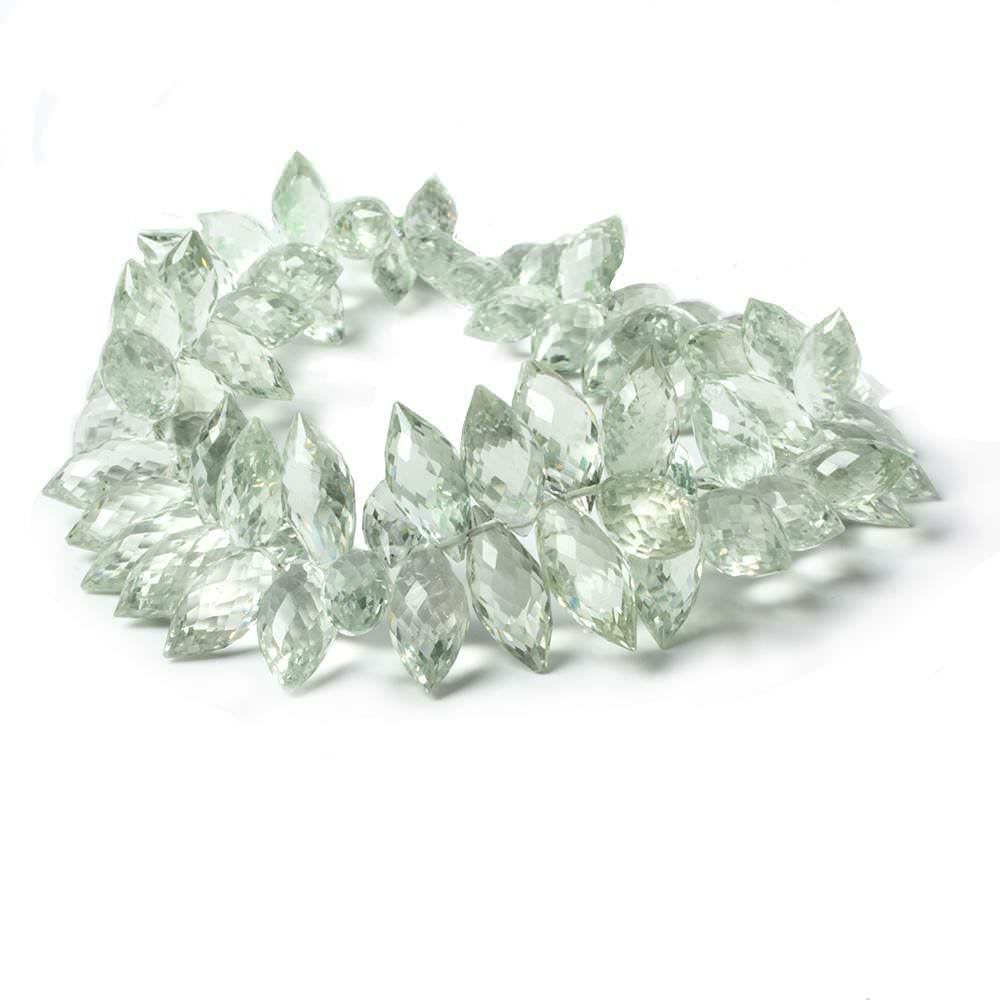10x5mm-16x6mm Prasiolite Faceted Marquise Beads 8 inch 73 pieces (ONLINE ORDER ONLY)