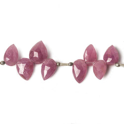 10x6-12x9mm Ruby shoulder drilled faceted pear Beads 7.75 inch 28 pieces (ONLINE ORDER ONLY)