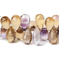 10x6-15x8mm Ametrine Faceted Tear Drop Beads 55 pieces (ONLINE ORDER ONLY)