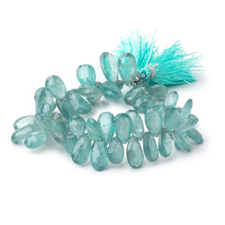 10x6-15x8mm Teal Kyanite Faceted Pear Beads 7 inch 55 pieces (ONLINE ORDER ONLY)