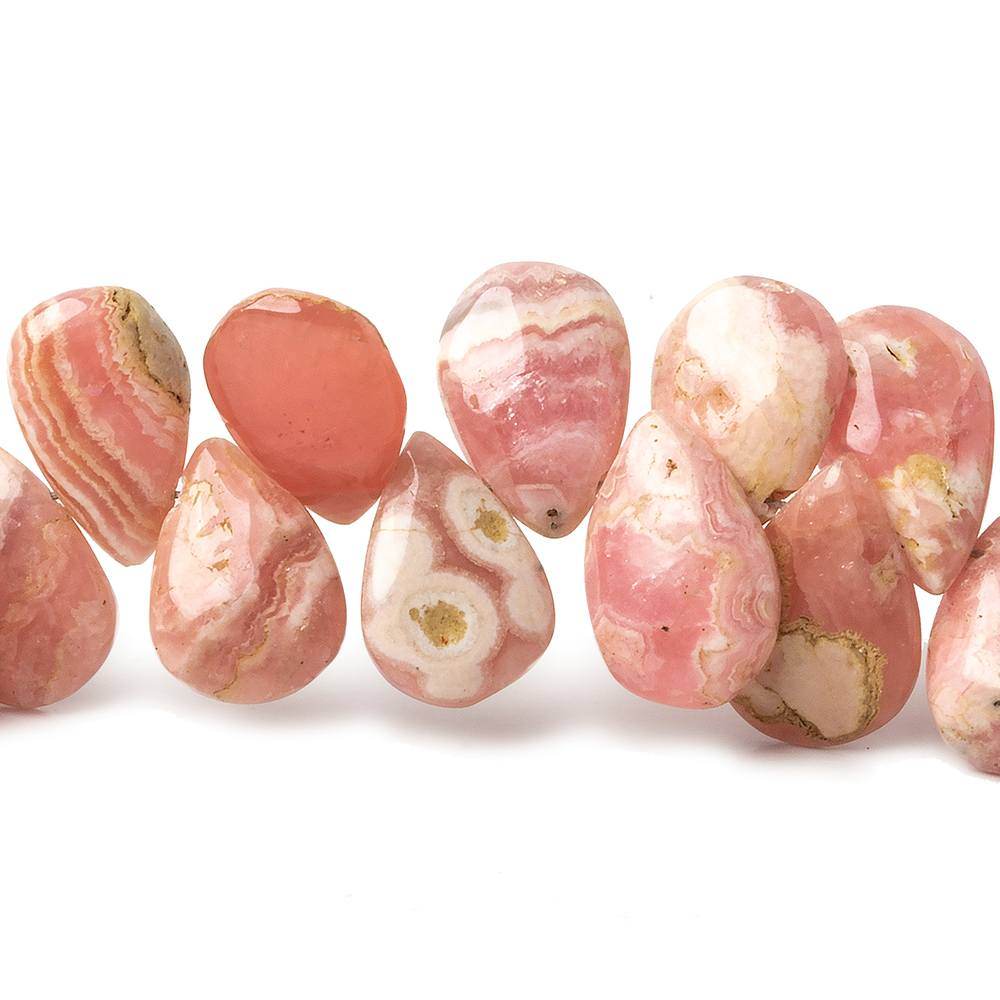9x7-12x8mm Rhodochrosite Plain Pear 7 inch 36 Beads (ONLINE ORDER ONLY)