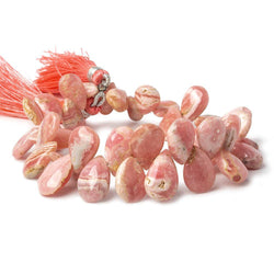 9x7-12x8mm Rhodochrosite Plain Pear 7 inch 36 Beads (ONLINE ORDER ONLY)