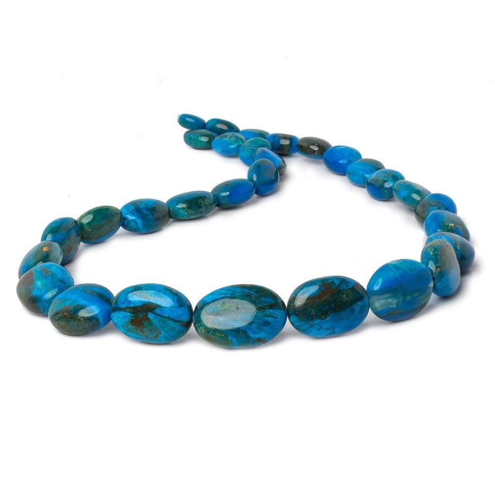 10x7-24x17mm Peruvian Blue Opal with Matrix plain oval nugget beads 19 inch 30 pieces AA (ONLINE ORDER ONLY)