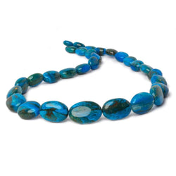 10x7-24x17mm Peruvian Blue Opal with Matrix plain oval nugget beads 19 inch 30 pieces AA (ONLINE ORDER ONLY)