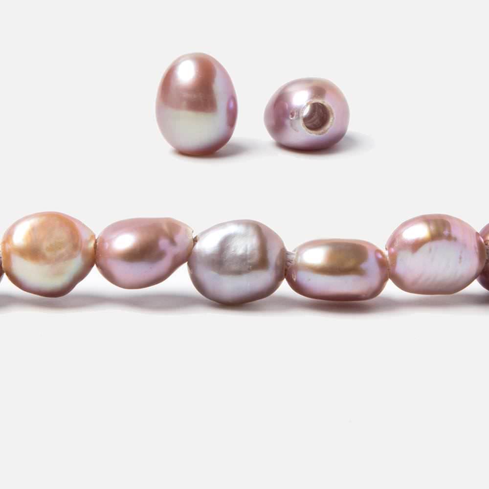10x8-11x9mm TriColor Baroque 2.5mm large hole Pearls 15 in. 39 pcs (ONLINE ORDER ONLY)