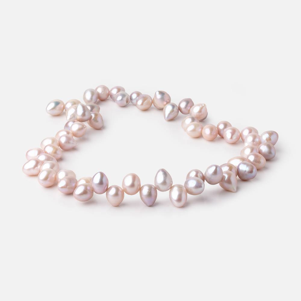 10x8-12x9mm Ballet Pink Top Drill Baroque Freshwater Pearls 15.5 inch 55 Beads (ONLINE ORDER ONLY)