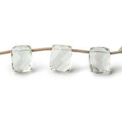10x8-12x9mm Prasiolite Top Drilled Faceted Cushion Beads 8 inch 13 pieces (ONLINE ORDER ONLY)