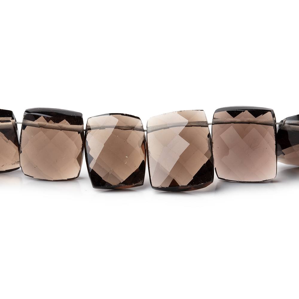 10x8-13x10mm Smoky Quartz Top Drilled Cushion Beads 8 inch 21 pieces (ONLINE ORDER ONLY)
