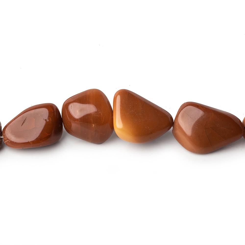 10x8-14x11mm Mexican Brown Fire Opal plain nugget beads 18 inch 32 pieces (ONLINE ORDER ONLY)