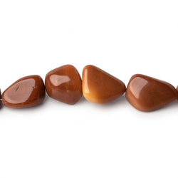 10x8-14x11mm Mexican Brown Fire Opal plain nugget beads 18 inch 32 pieces (ONLINE ORDER ONLY)