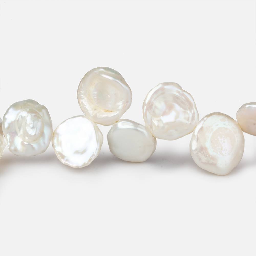 10x8-14x14mm Creamy Off White top drilled Keshi Freshwater Pearls AA 15.5 inch 43 pcs (ONLINE ORDER ONLY)