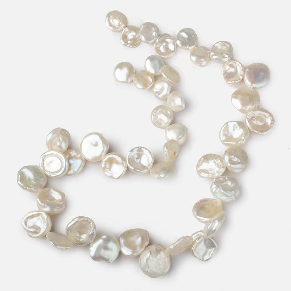 10x8-14x14mm Creamy Off White top drilled Keshi Freshwater Pearls AA 15.5 inch 43 pcs (ONLINE ORDER ONLY)