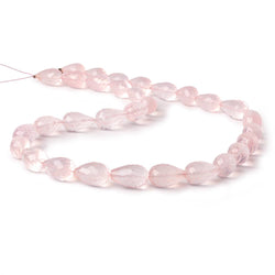 9x7-14x7mm Rose Quartz straight drilled faceted tear drops 16 inch 35 pieces (ONLINE ORDER ONLY)