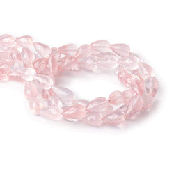9x7-14x7mm Rose Quartz straight drilled faceted tear drops 16 inch 35 pieces (ONLINE ORDER ONLY)
