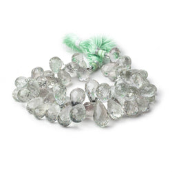 10x8-17x10mm Prasiolite Faceted Tear Drop Beads 8 inch 58 pieces AAA (ONLINE ORDER ONLY)