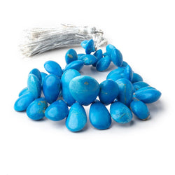 10x8-21x15mm Ceruleite Plain Pear Beads 8 inch 44 pieces AAA (ONLINE ORDER ONLY)