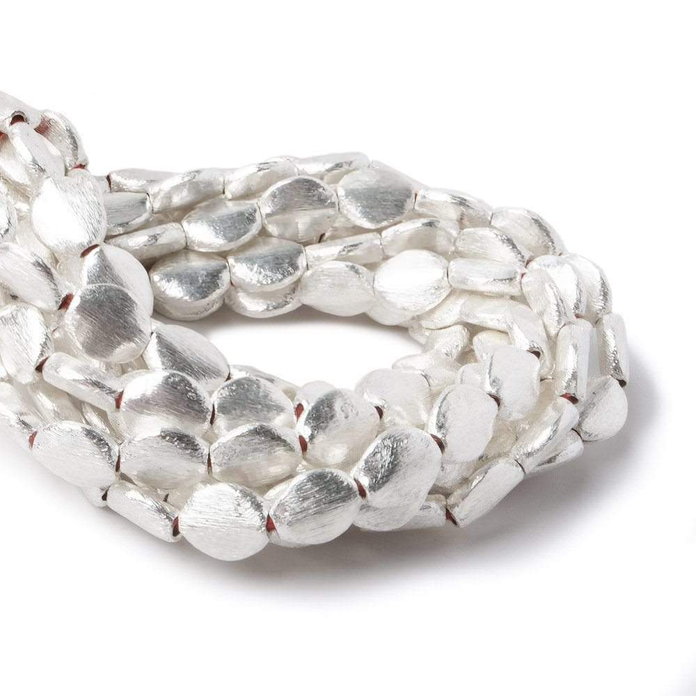 10x8mm Sterling Silver Plated Copper Brushed Oval 8 inch 22 pcs (ONLINE ORDER ONLY)
