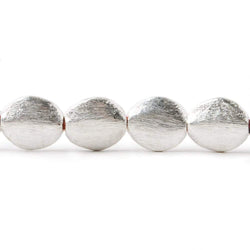 10x8mm Sterling Silver Plated Copper Brushed Oval 8 inch 22 pcs (ONLINE ORDER ONLY)