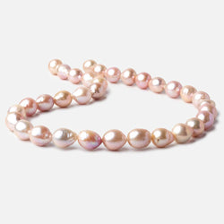 10x9-10x13mm Tri Color Baroque Freshwater Pearls 16 inch 33 pieces AA grade (ONLINE ORDER ONLY)