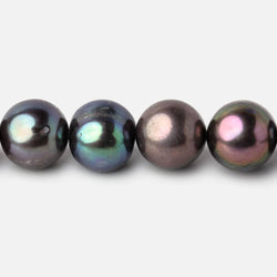 10x9-11x9mm Multi Color Peacock Off Round Freshwater Pearls 16 inch 42 pieces A (ONLINE ORDER ONLY)