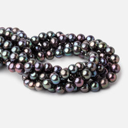 10x9-11x9mm Multi Color Peacock Off Round Freshwater Pearls 16 inch 42 pieces A (ONLINE ORDER ONLY)