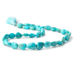 10x9-15.5x11mm Sleeping Beauty Turquoise Faceted Nuggets 16 inch 33 Beads (ONLINE ORDER ONLY)