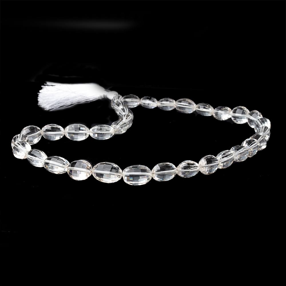 10x9-15x10mm Crystal Quartz Faceted Oval Beads 16 inch 33 pieces (ONLINE ORDER ONLY)