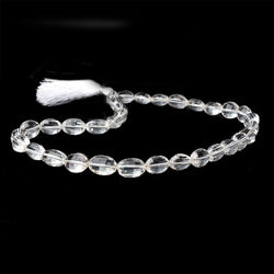 10x9-15x10mm Crystal Quartz Faceted Oval Beads 16 inch 33 pieces (ONLINE ORDER ONLY)