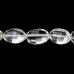 10x9-15x10mm Crystal Quartz Faceted Oval Beads 16 inch 33 pieces (ONLINE ORDER ONLY)
