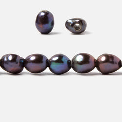 10x9.5-12x10mm Dark Peacock Baroque 2.5mm large hole Pearls 15 in. 36 pcs (ONLINE ORDER ONLY)