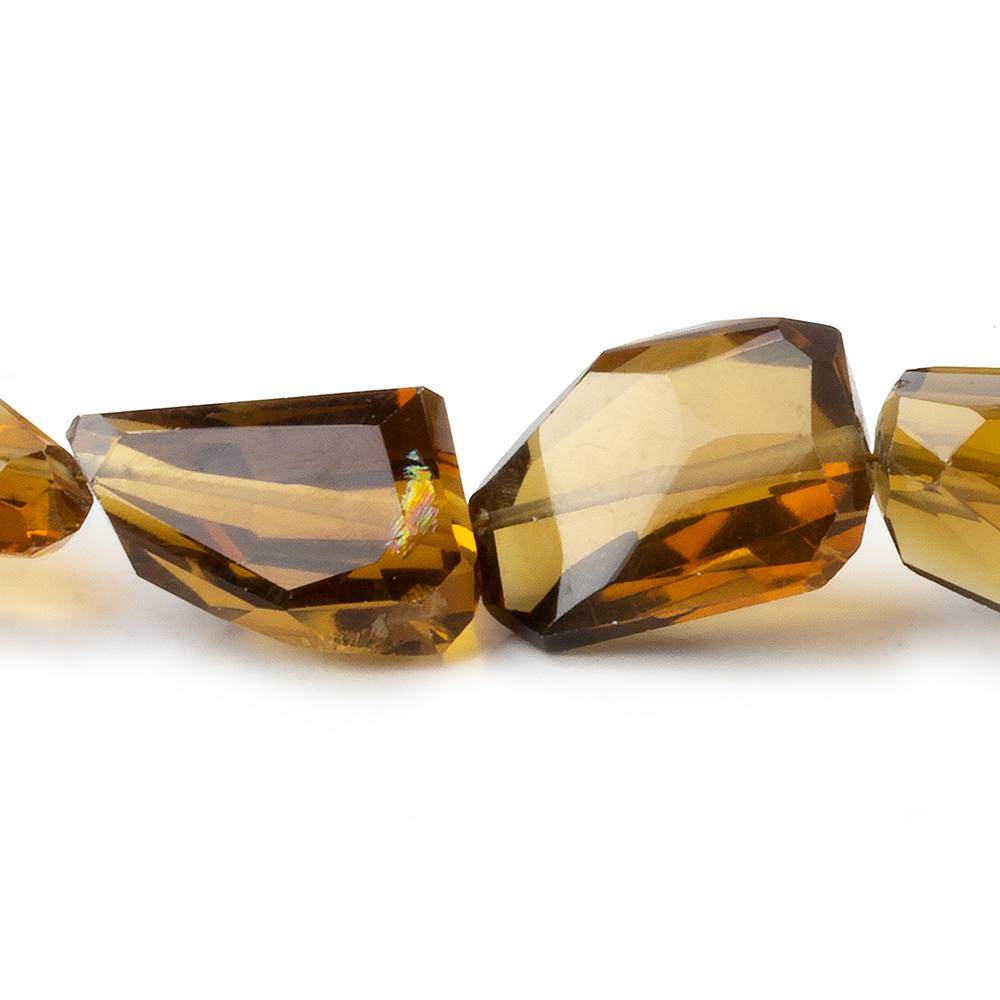 10x9mm-22x16mm Whiskey Quartz angular faceted nuggets 16 inch 22  beads AAA (ONLINE ORDER ONLY)