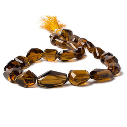 10x9mm-22x16mm Whiskey Quartz angular faceted nuggets 16 inch 22  beads AAA (ONLINE ORDER ONLY)