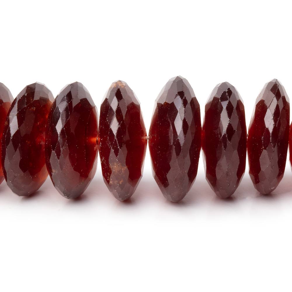 11-14mm Hessonite Garnet German Faceted Rondelle Beads 7.5 inch 40 pieces (ONLINE ORDER ONLY)